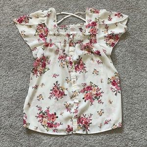 Size 11-13 No Boundaries Floral Blouse Top